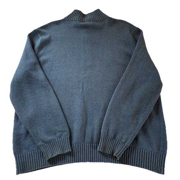 Polo Ralph Lauren Men’s Blue Sweater Size XXL 100% Cotton 1/4 Zip Mock Neck - Picture 9 of 13